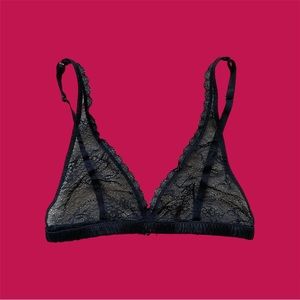 Black lace bralette